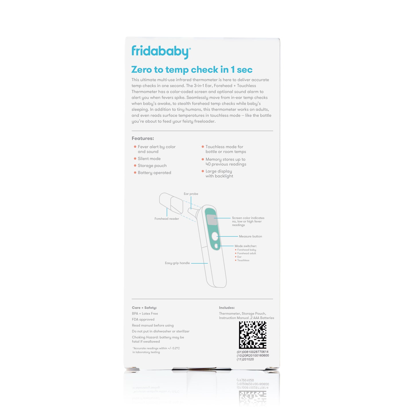 Frida Baby - 3-in-1 Ear, Forehead + Touchless Infrared Thermometer - BambiniJO | Buy Online | Jordan