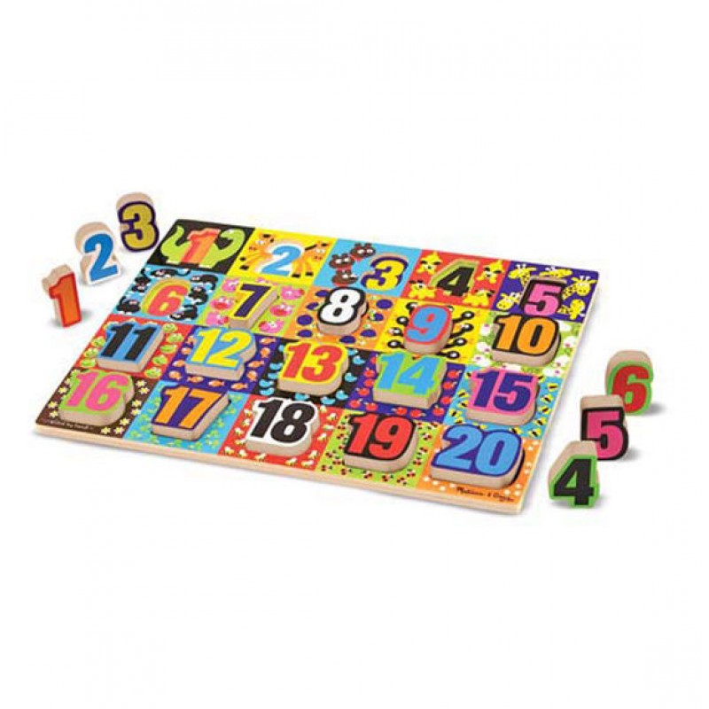 Melissa & Doug Jumbo Numbers Chunky Puzzle - BambiniJO