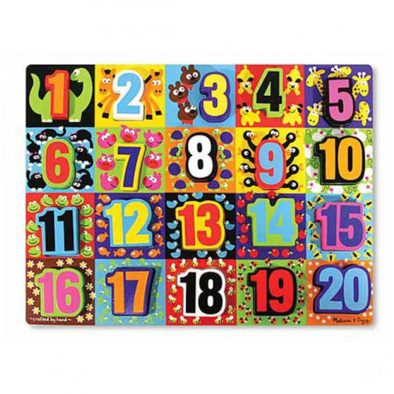 Melissa & Doug Jumbo Numbers Chunky Puzzle - BambiniJO