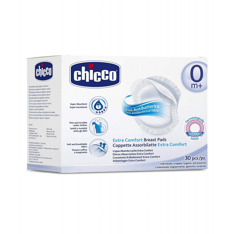 Chicco Antibacterial Breast Pads 30 Pcs – BambiniJO