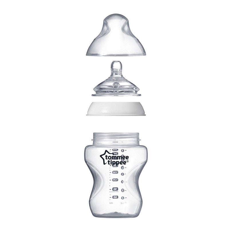 Tommee Tippee Closer to Nature Clear Bottles, 340 ml, 2 Count - BambiniJO