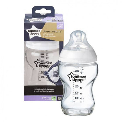 Tommee Tippee Closer to Nature 250 ml Glass Bottle - BambiniJO