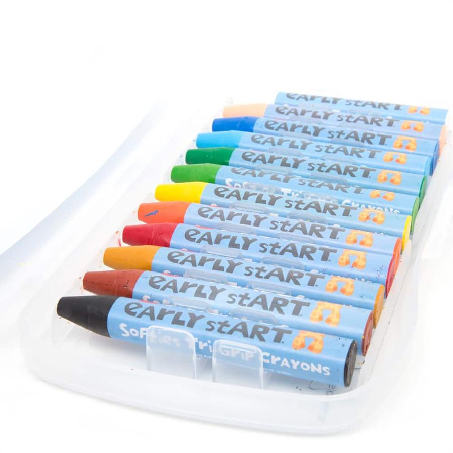 Micador - Early Start Softies Tri-Grip Crayons, Case of 12