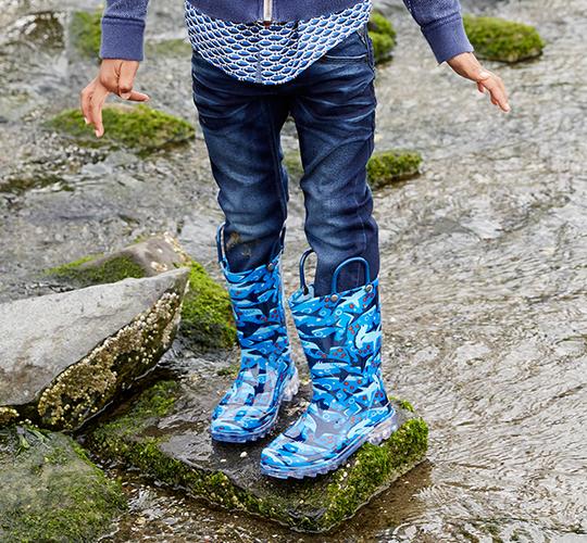 Boys shark rain store boots