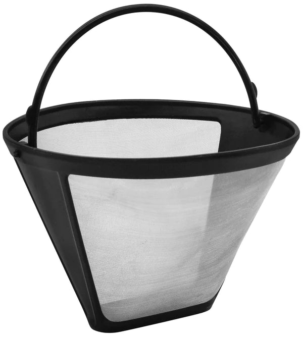 Fackelmann - Reusable Coffee Filter NO .4, Stainless Steel, Ø115X85 mm, 12 Cups (Silver/Black)