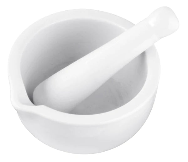 Fackelmann - Mortar Und Pestle Porcelain, Mortar: Ø120X65 mm, Pestle: 125 mm