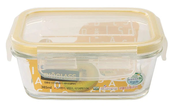 Komax -  Bioglass Rectangular Food Storage Container, 385 ml