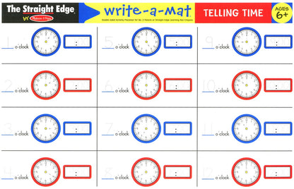 Melissa & Doug TELLING TIME WRITE-A-MAT (BUNDLE OF 6) - BambiniJO | Buy Online | Jordan