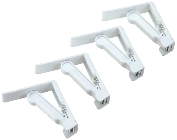 Fackelmann - Tablecloth Clips, Plastic, 55X55 mm, 4Pcs (White)