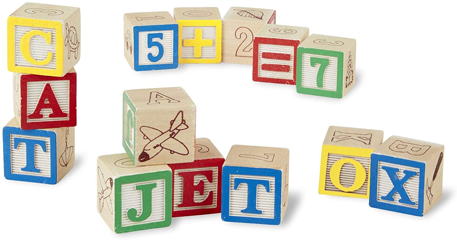 Melissa and doug wooden alphabet sales blocks