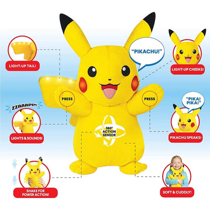 Pokemon - Pikachu Interactive Plush | Power Action | 25.4cm