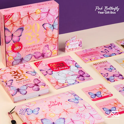 Mofkera | مفكرة | Pink Butterfly Gift Box 2023