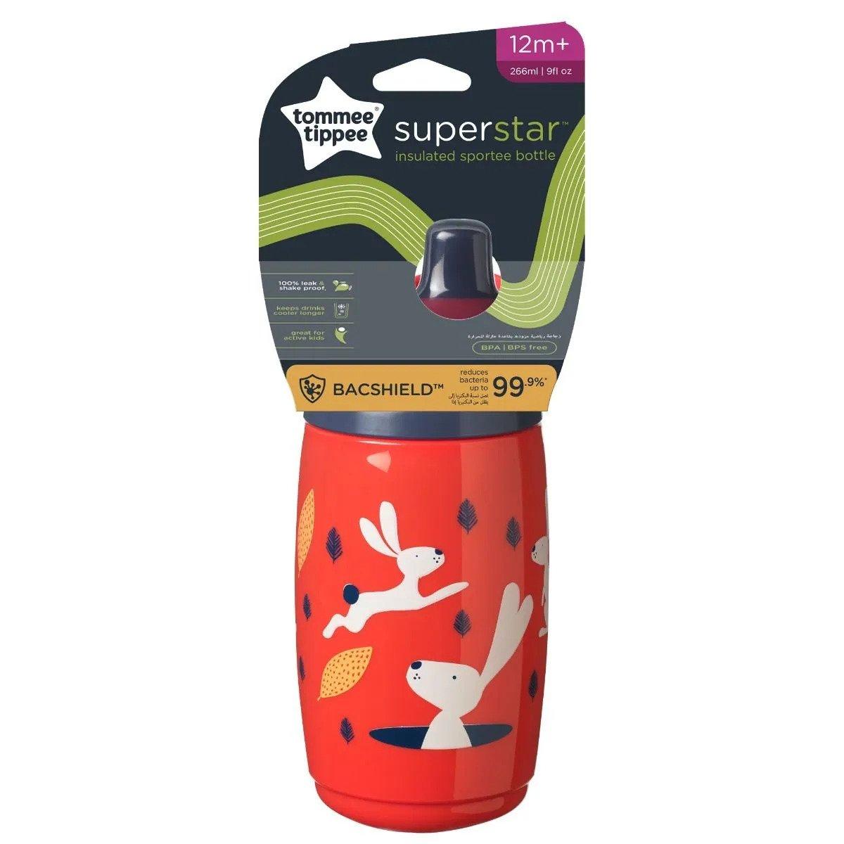 Tommee Tippee Superstar Insulated Sportee Bottle 12+ Months 266ml