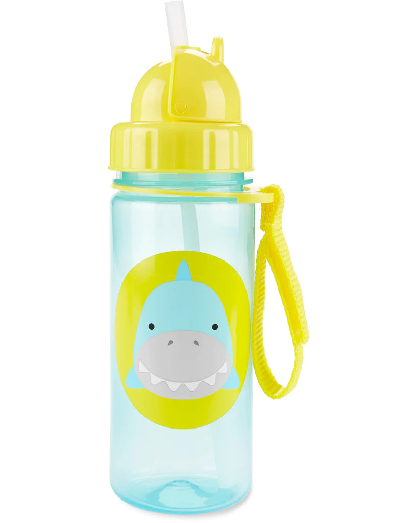 Zoo Straw Bottle  - Shark - 384.5ml