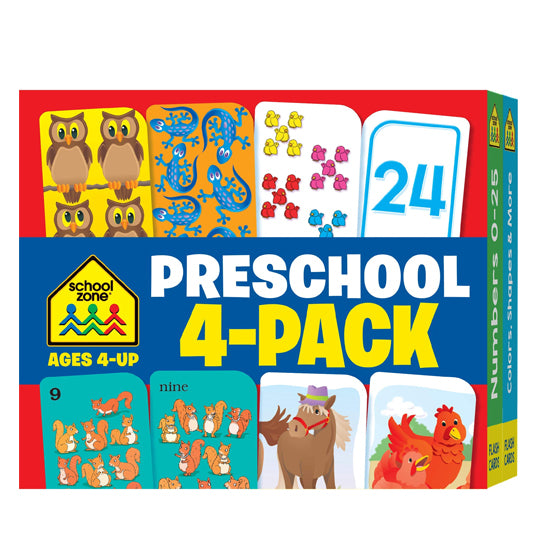 Preschool Flash Cards 4 Pack