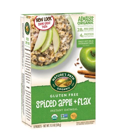 ORGANIC GLUTEN FREE SPICED APPLE FLAX HOT OATMEAL (320G)