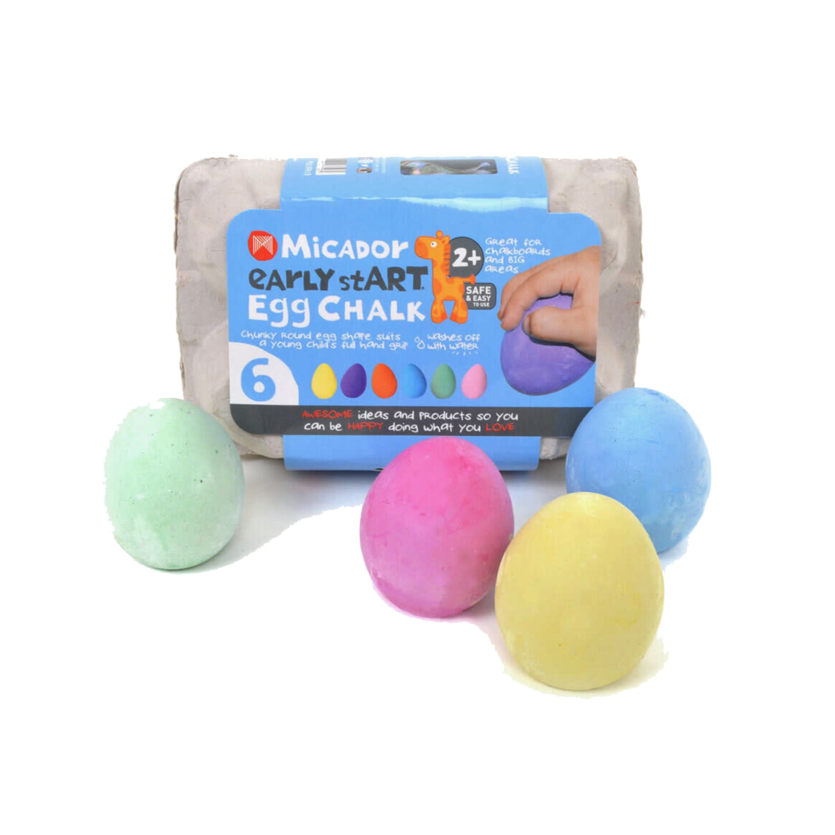 Micador  - Egg Chalk Early Start, Pack of 6