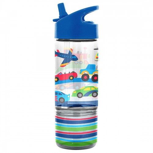 Stephen Joseph - Flip Top Bottle With Snack Container - Transportation